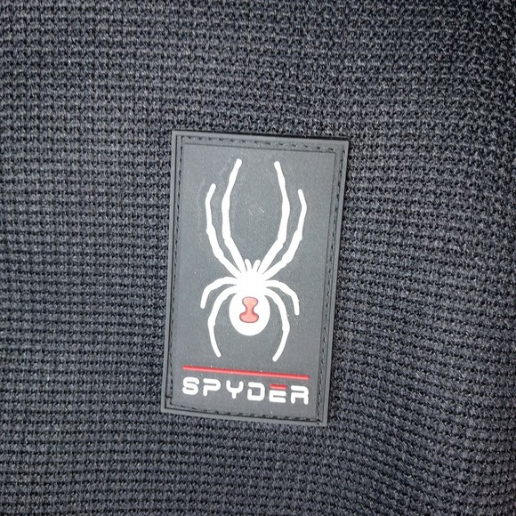 Spyder Black & Gray Stand Collar Zip Front Jacket Men's NWT Size Medium - Picture 4 of 11